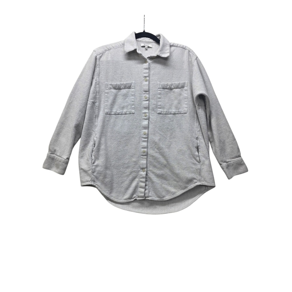 Madewell Cotton Flannel Button Down Shirt Jacket Pockets  Womens Medium